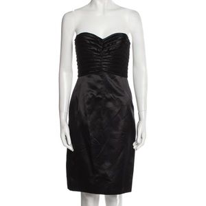 Vivienne Tam silk strapless cocktail dress